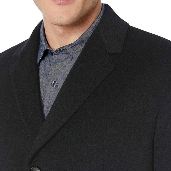 Kenneth Cole Reaction Overcoat, Black 42R - Picture 4 of 6